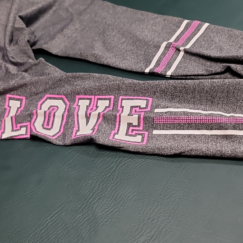 **Women's' Gray Active Joggers with Pink Accent - Unknown Brand** - Picture 4 of 4